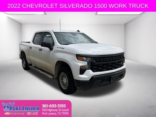 2022 Chevrolet Silverado 1500 WT in Summit White — front three-quarter view