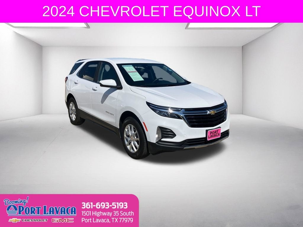 2024 Chevrolet Equinox LT in Summit White — front three-quarter view